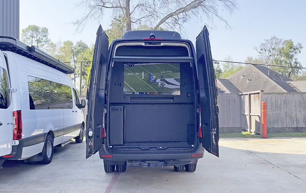 Rear Facing TV in Luggage/Cargo Area