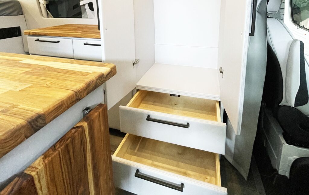 Custom Drawers and Chop Block Counter Tops