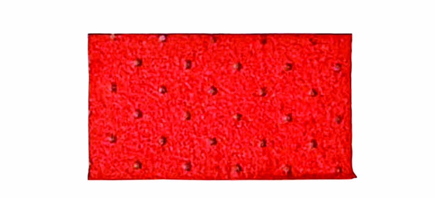 Suede Perforated Sand - Crimson