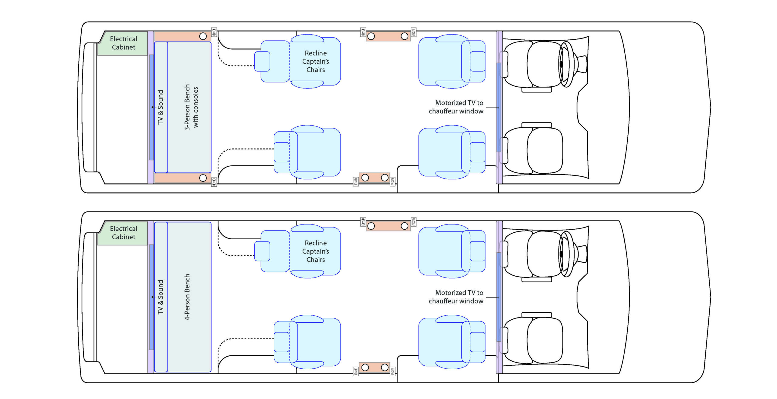 Floor Plan - Pro Musician's Party Van