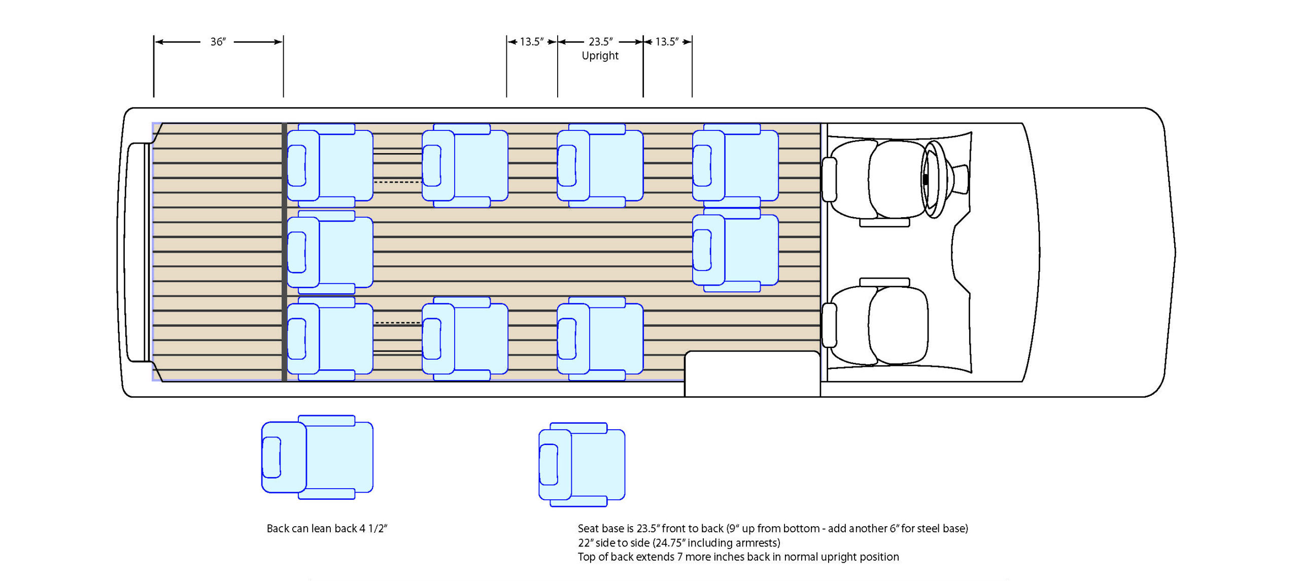 Floor Plan - Ten Seat Transporter